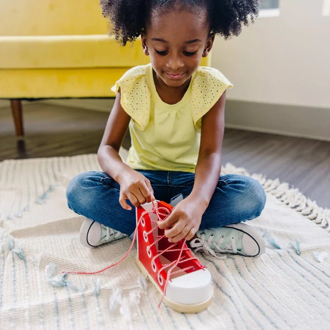 Load image into Gallery viewer, Wooden Lacing Shoe - Dawerlee Shop