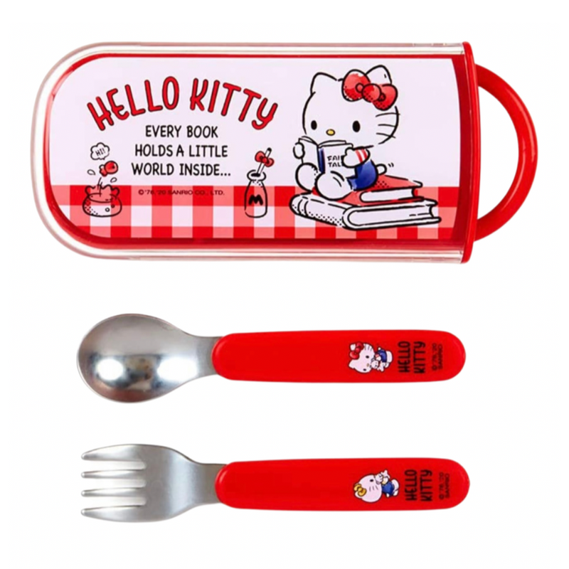 Load image into Gallery viewer, Hello kitty spoon &amp; fork
