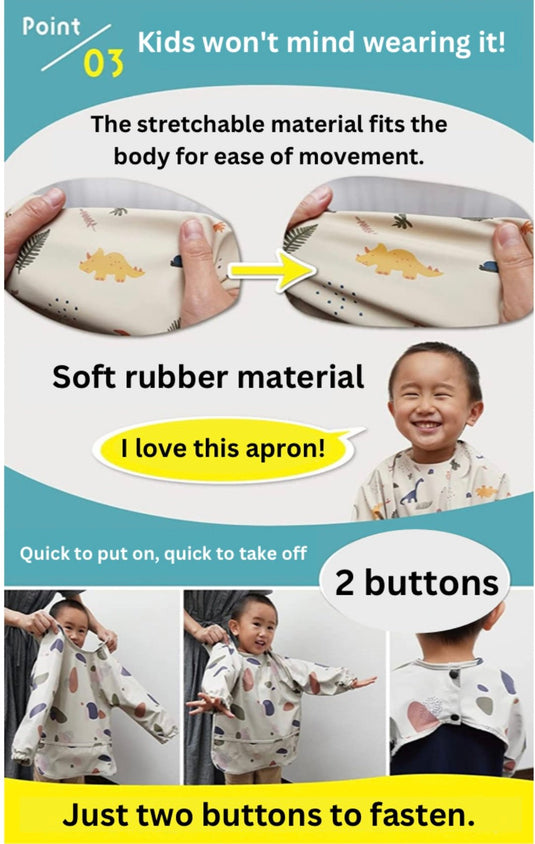 Rubber material apron